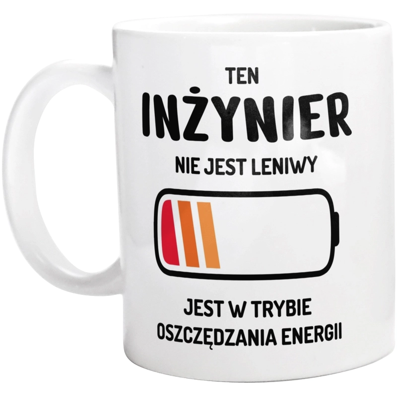 Nie Leniwy Inżynier - Kubek Biały