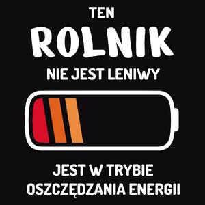 Nie Leniwy Rolnik - Męska Koszulka Czarna