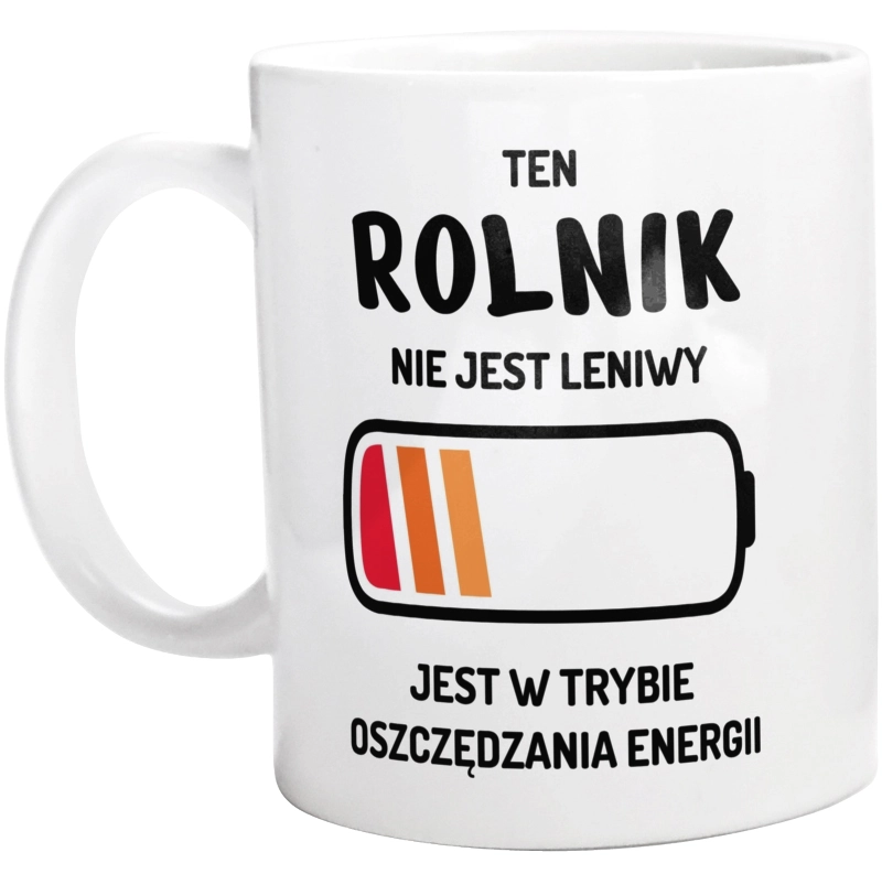 Nie Leniwy Rolnik - Kubek Biały