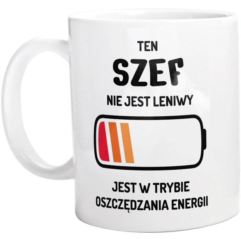 Nie Leniwy Szef - Kubek Biały