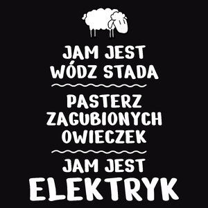 Jam Jest Elektryk Wódz Stada - Męska Koszulka Czarna