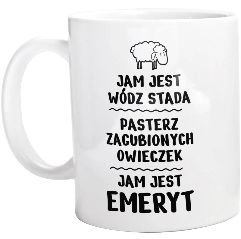 Jam Jest Emeryt Wódz Stada - Kubek Biały