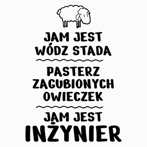 Jam Jest Inżynier Wódz Stada - Poduszka Biała