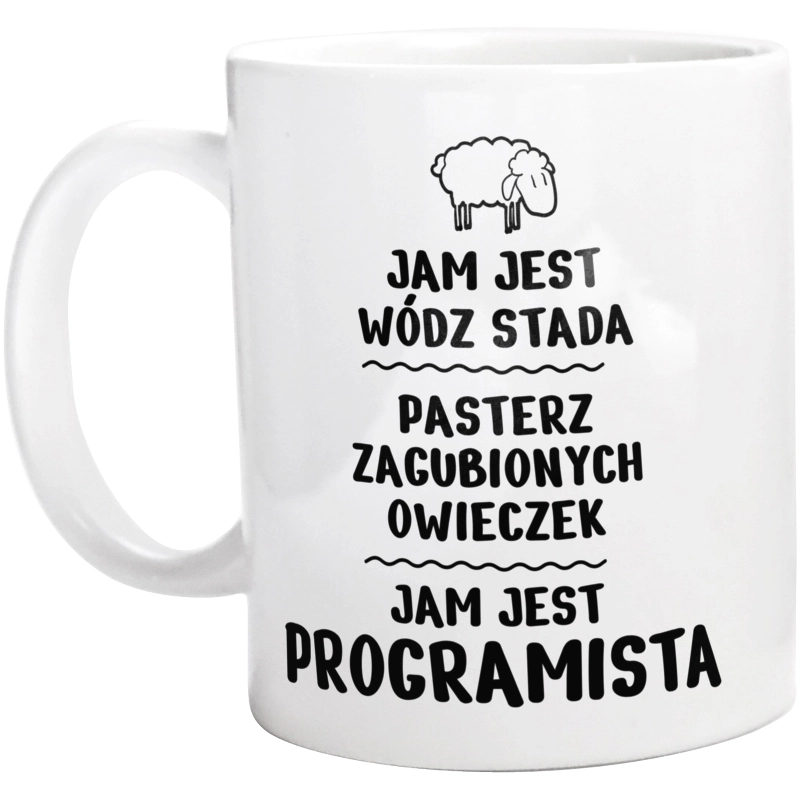 Jam Jest Programista Wódz Stada - Kubek Biały