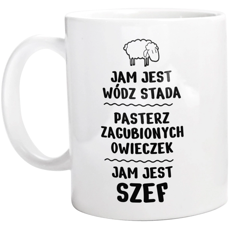 Jam Jest Szef Wódz Stada - Kubek Biały