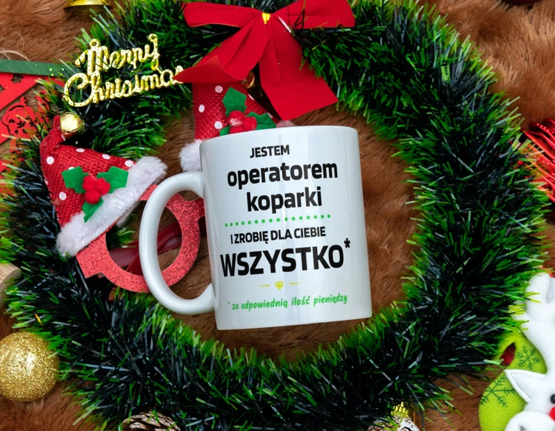 Ten Operator Koparki Zrobi Dla Ciebie Wszystko - Kubek Biały