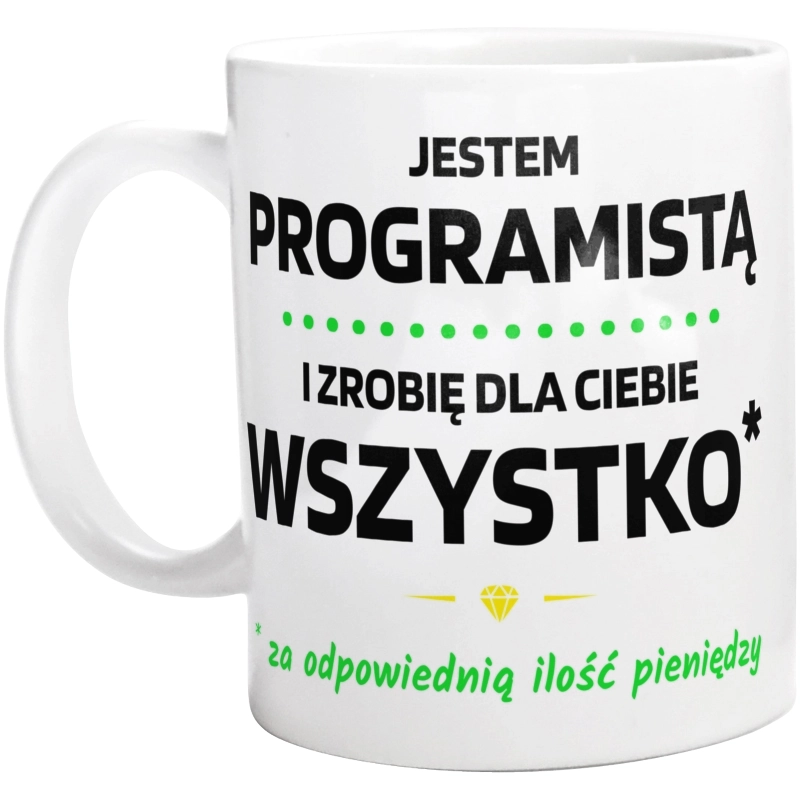 Ten Programista Zrobi Dla Ciebie Wszystko - Kubek Biały