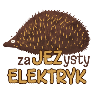 Zajeżysty Elektryk Jeż Super - Kubek Biały