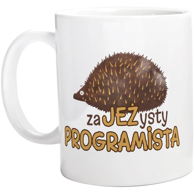 Zajeżysty Programista Jeż Super - Kubek Biały