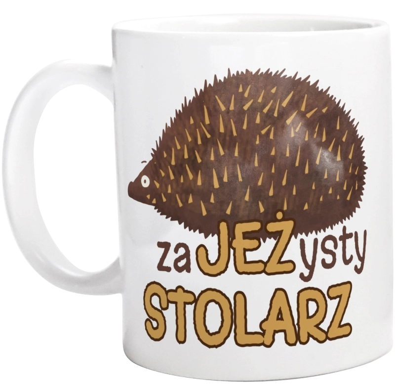 Zajeżysty Stolarz Jeż Super - Kubek Biały