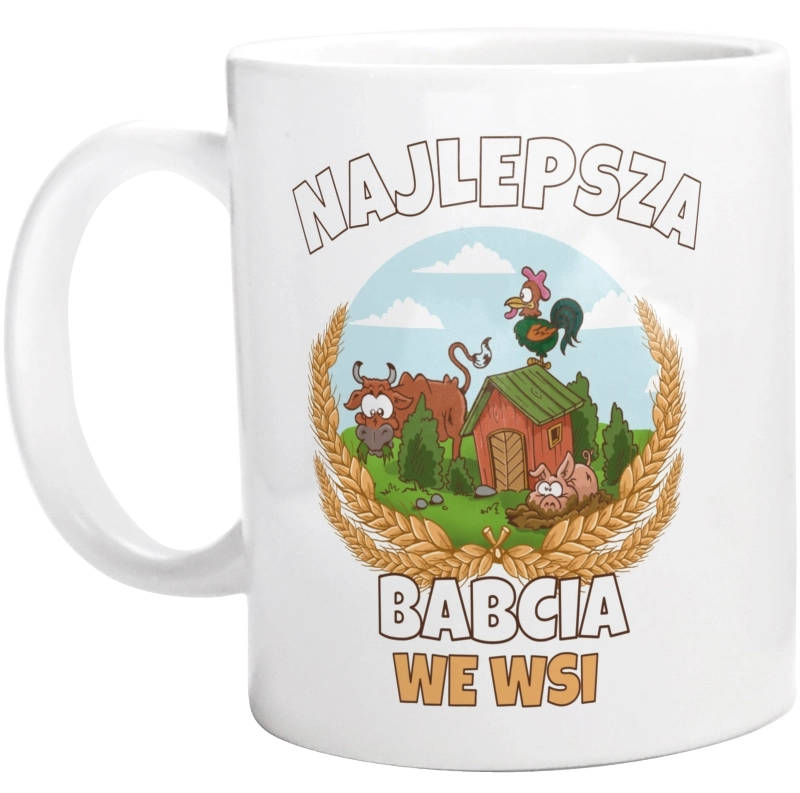 Najlepsza Babcia We Wsi - Kubek Biały