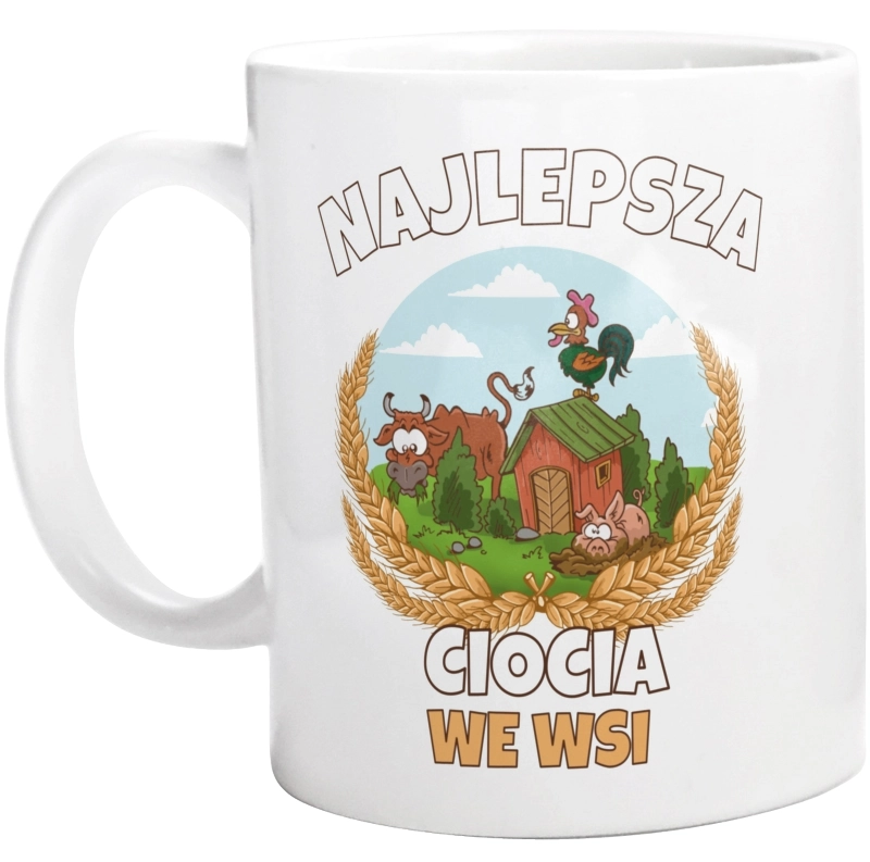 Najlepsza ciocia we wsi - Kubek Biały