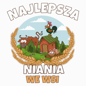 Najlepsza niania we wsi - Poduszka Biała