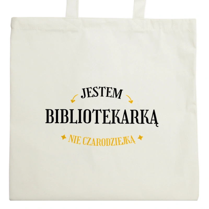 Jestem bibliotekarką nie czarodziejką - Torba Na Zakupy Natural