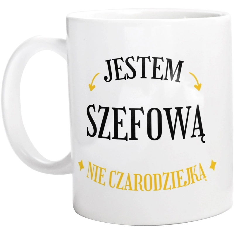 Jestem szefową nie czarodziejką - Kubek Biały