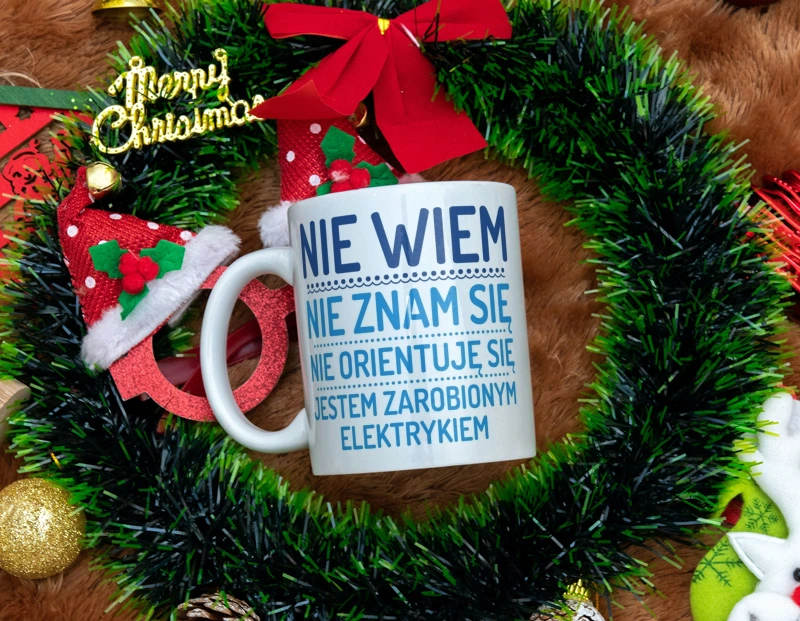 Nie Wiem Nie Znam Się Zarobiony Jestem Elektryk - Kubek Biały