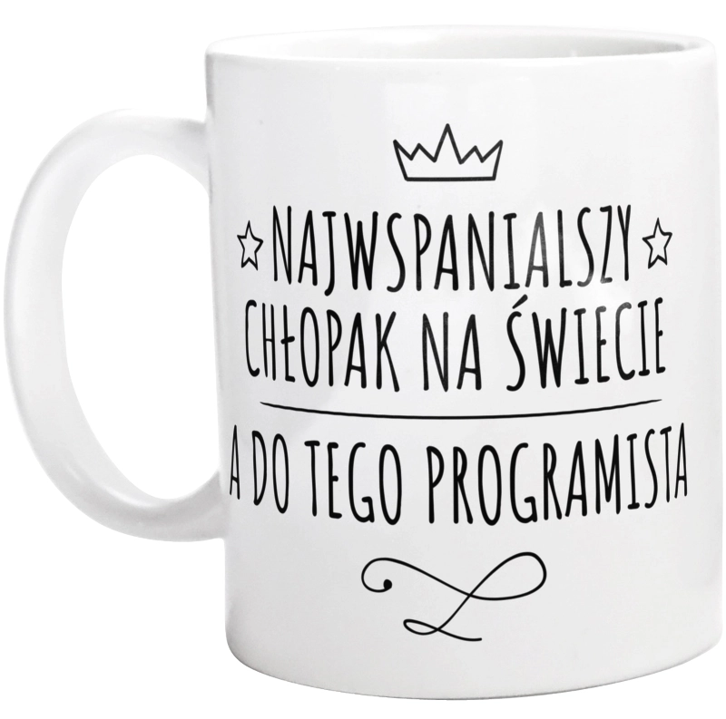 Najwspanialszy Chłopak A Do Tego Programista - Kubek Biały