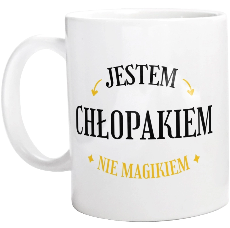 Jestem Chłopakiem Nie Magikiem - Kubek Biały