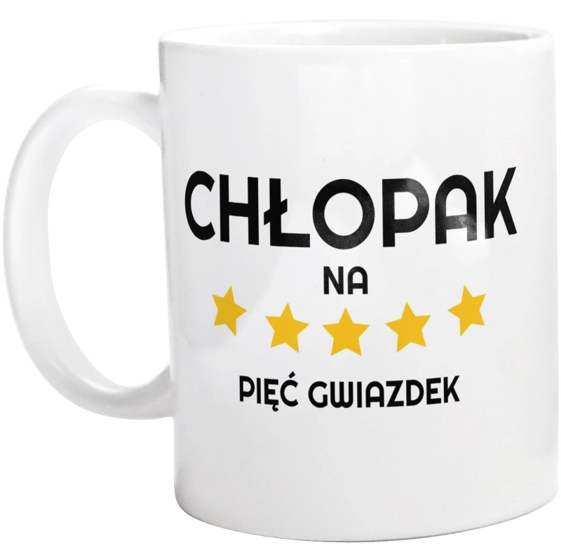 Chłopak Na 5 Gwiazdek - Kubek Biały