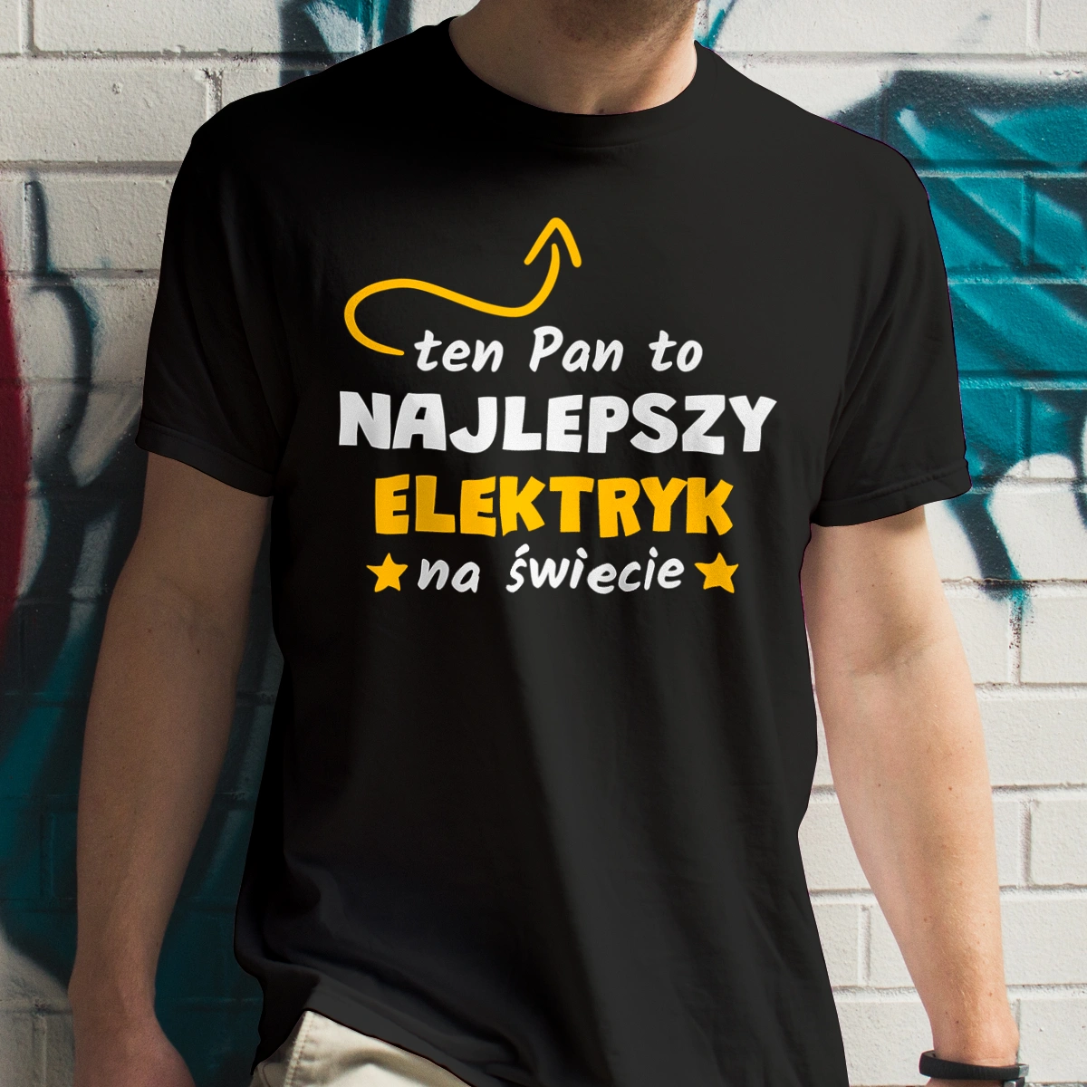 Ten Pan To Najlepszy Elektryk Na Świecie - Męska Koszulka Czarna