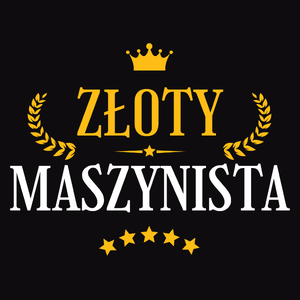 Złoty Maszynista - Męska Koszulka Czarna