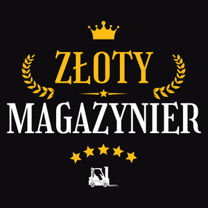 Złoty Magazynier - Męska Koszulka Czarna