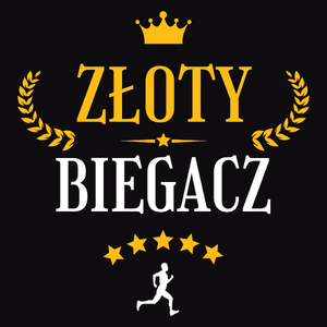 Złoty Biegacz - Męska Koszulka Czarna