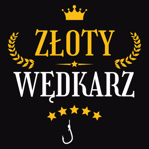 Złoty Wędkarz - Męska Koszulka Czarna