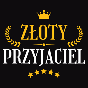 Złoty Przyjaciel - Męska Koszulka Czarna