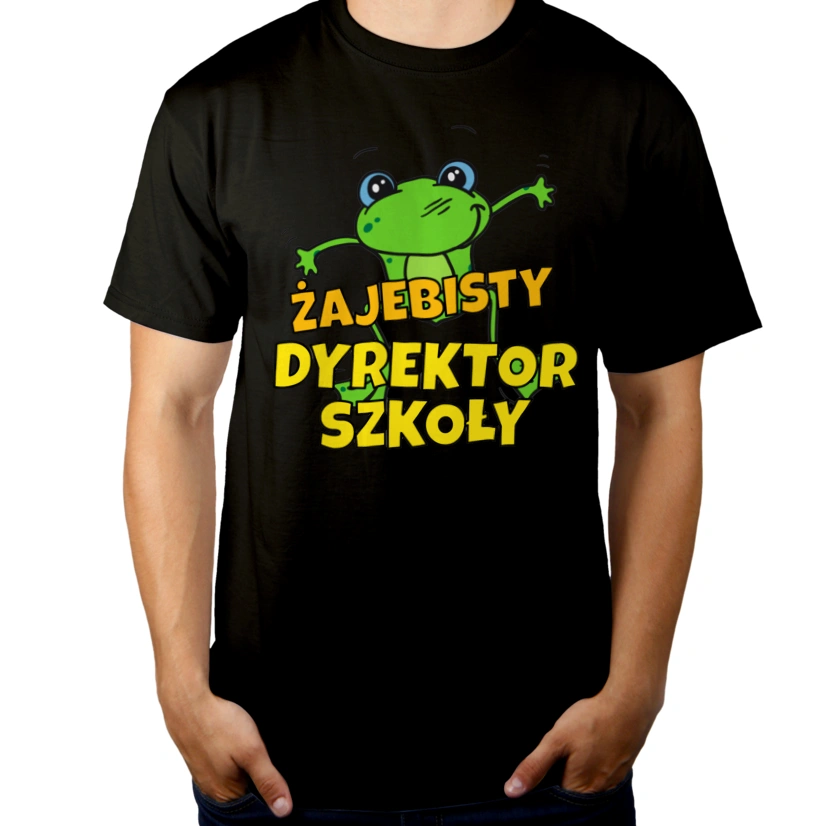 Żajebisty dyrektor szkoły - Męska Koszulka Czarna