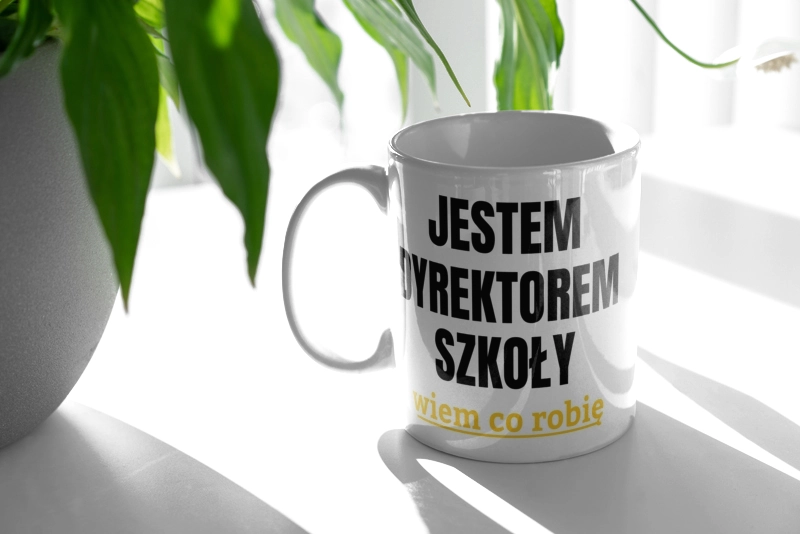 Jestem Dyrektorem Szkoły Wiem Co Robię - Kubek Biały