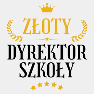 Złoty dyrektor szkoły - Męska Koszulka Biała