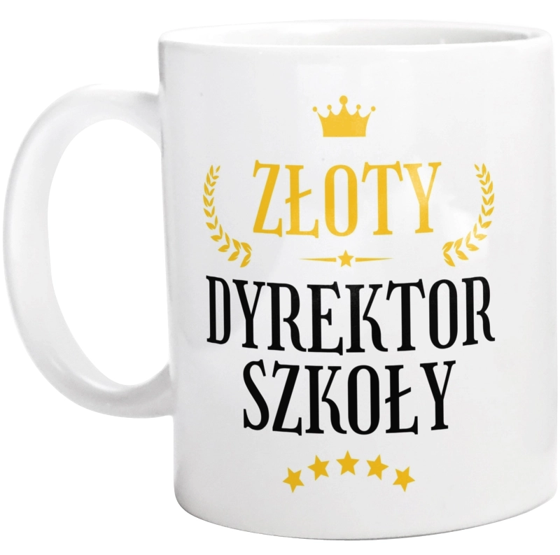 Złoty dyrektor szkoły - Kubek Biały