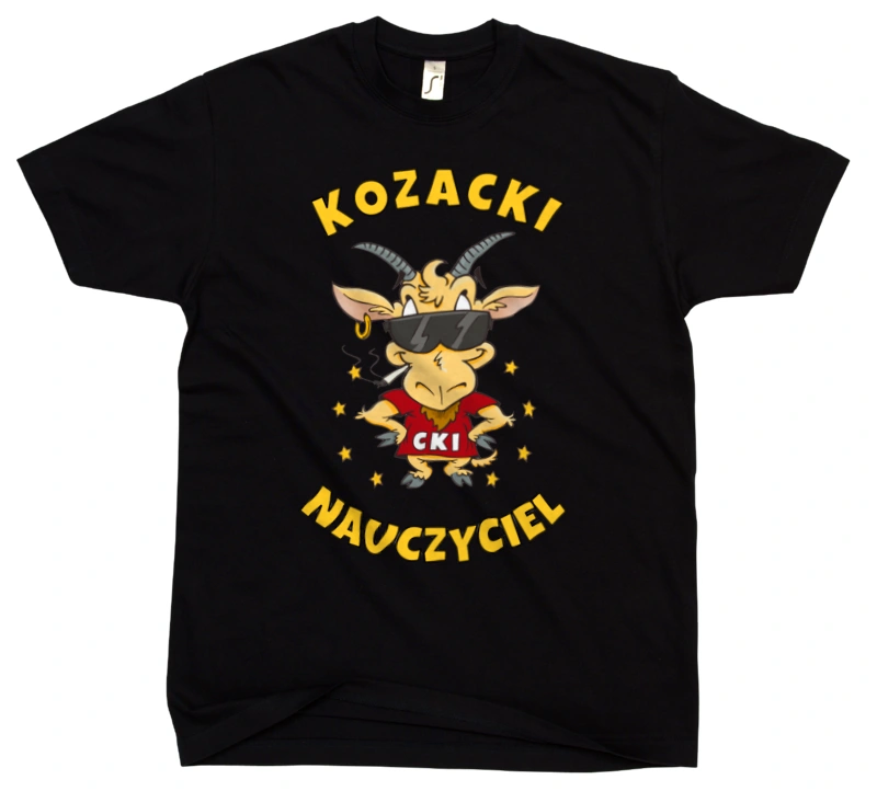 Kozacki Nauczyciel - Męska Koszulka Czarna