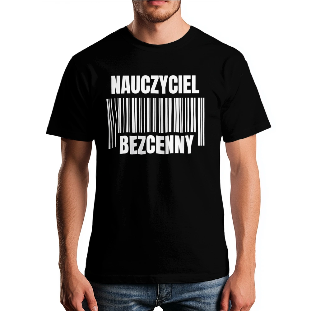 Nauczyciel Bezcenny - Męska Koszulka Czarna