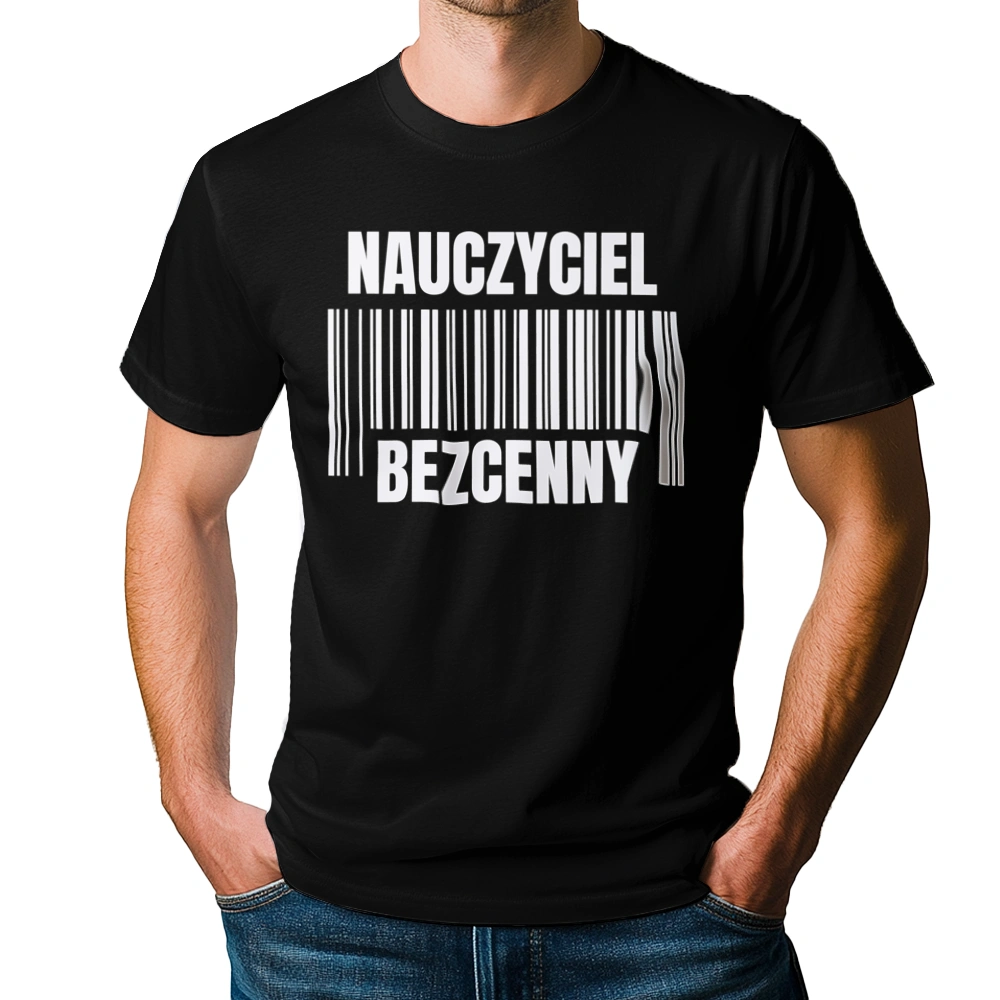 Nauczyciel Bezcenny - Męska Koszulka Czarna