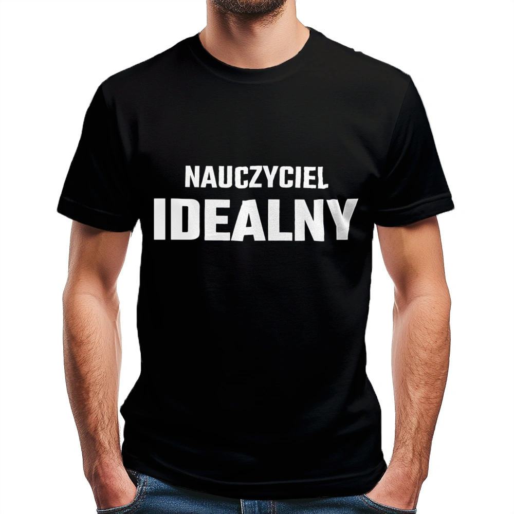 Nauczyciel Idealny - Męska Koszulka Czarna