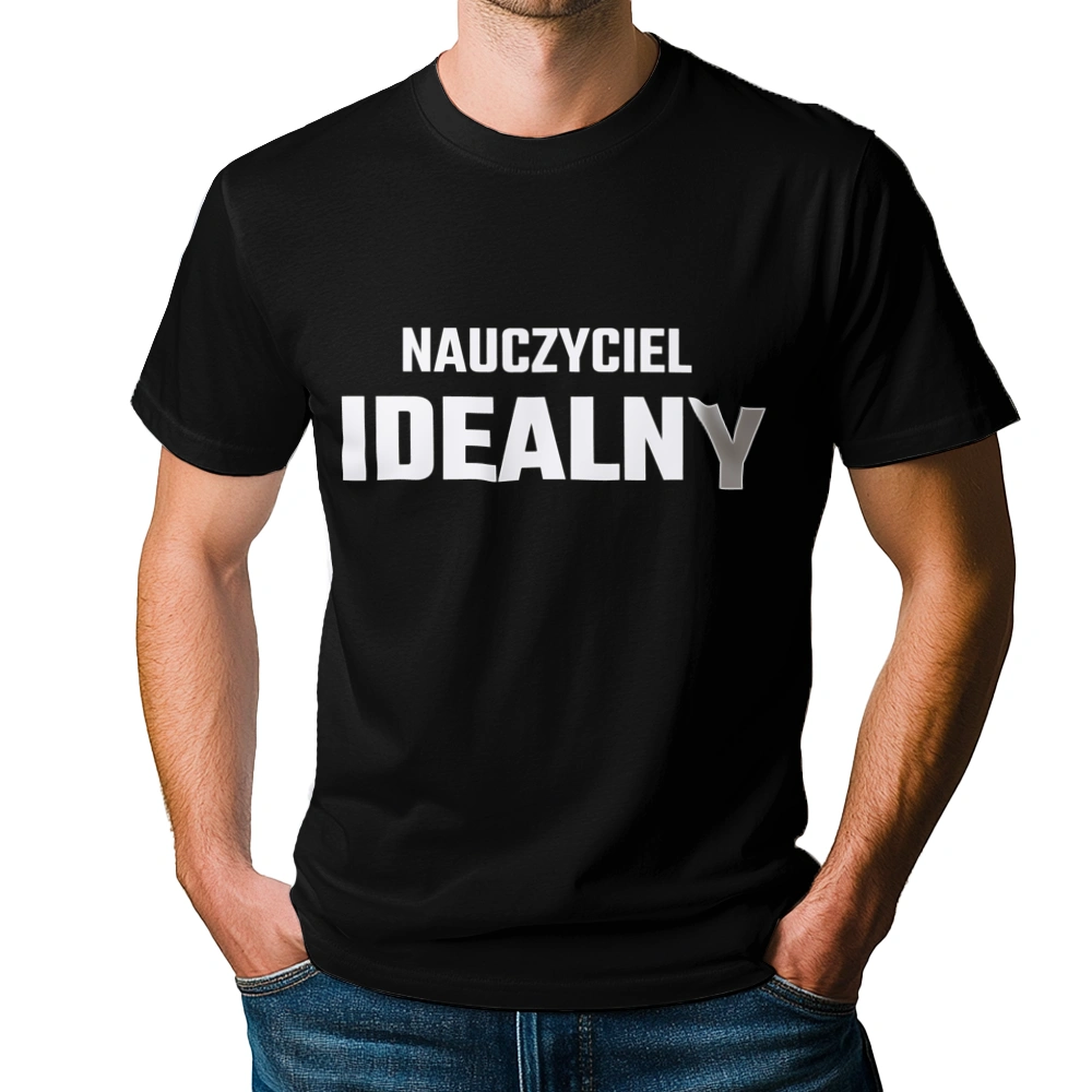 Nauczyciel Idealny - Męska Koszulka Czarna