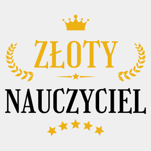 Złoty Nauczyciel - Męska Koszulka Biała