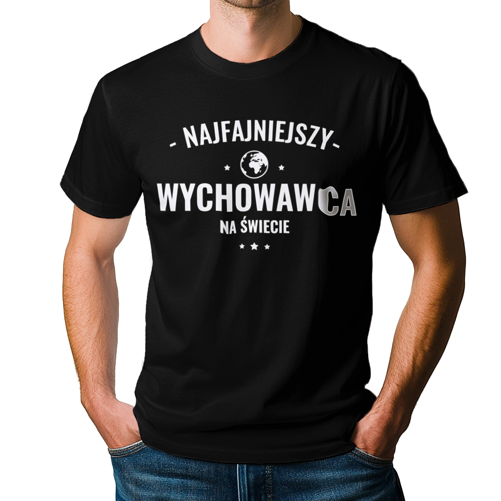 Najfajniejszy Wychowawca Na Świecie - Męska Koszulka Czarna