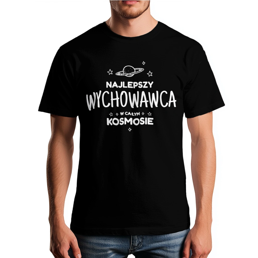 Najlepszy Wychowawca W Kosmosie - Męska Koszulka Czarna