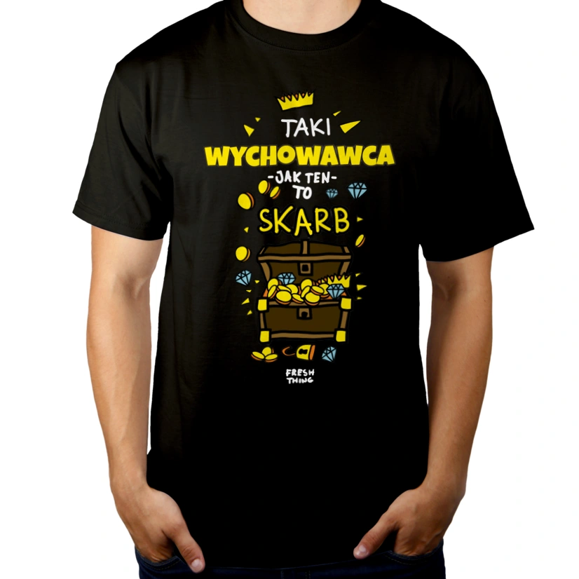 Taki Wychowawca To Skarb - Męska Koszulka Czarna