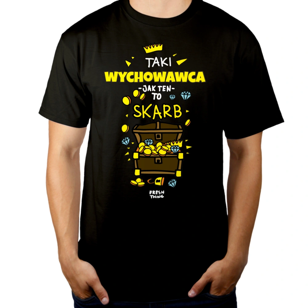 Taki Wychowawca To Skarb - Męska Koszulka Czarna