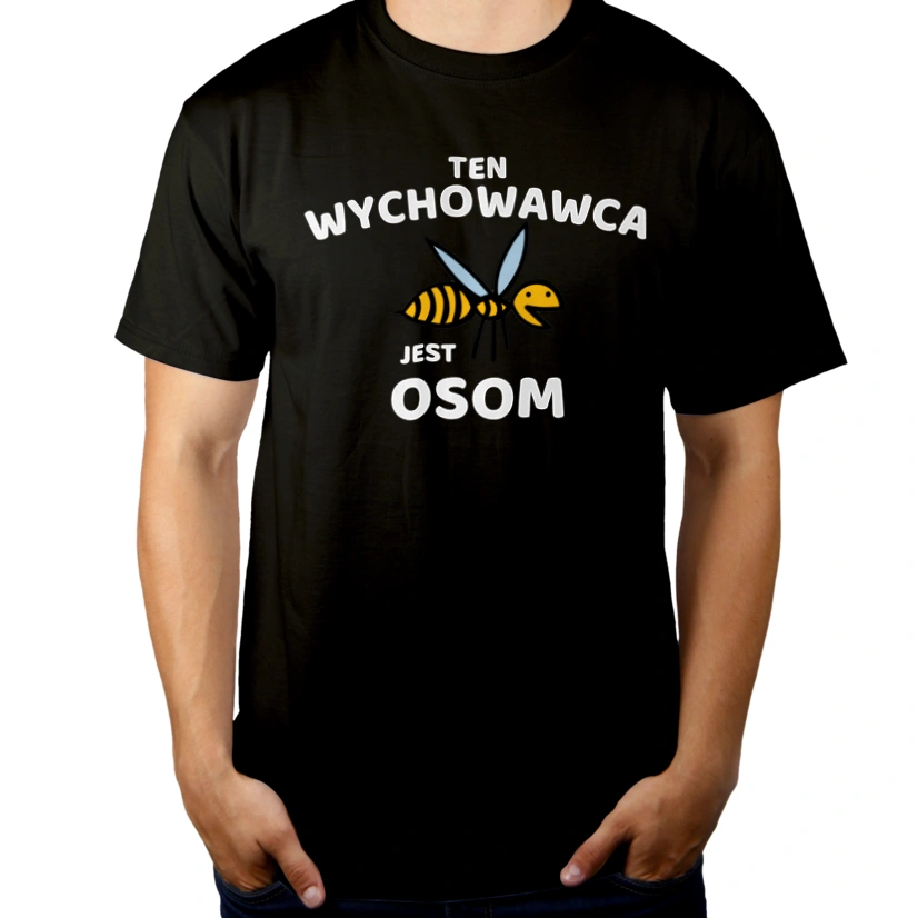 Ten Wychowawca Jest Osom Awesome - Męska Koszulka Czarna