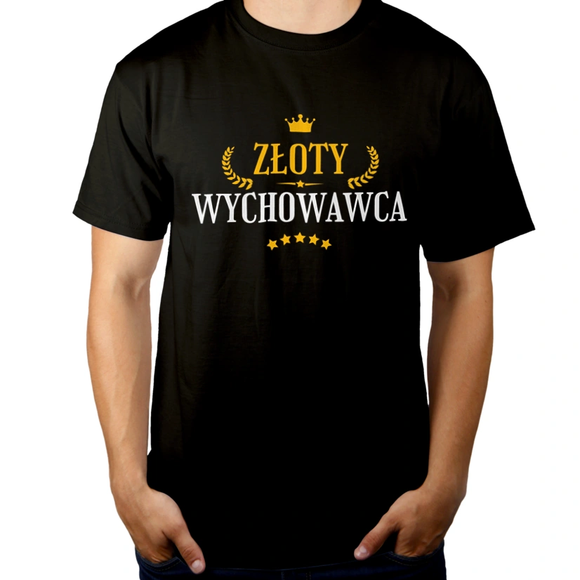 Złoty Wychowawca - Męska Koszulka Czarna