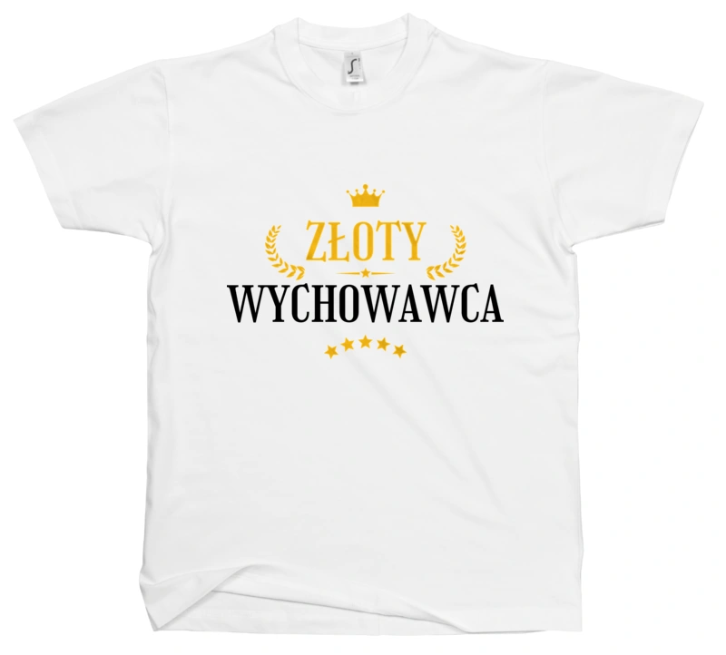 Złoty Wychowawca - Męska Koszulka Biała