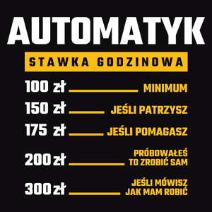 Stawka Godzinowa Automatyk - Męska Koszulka Czarna