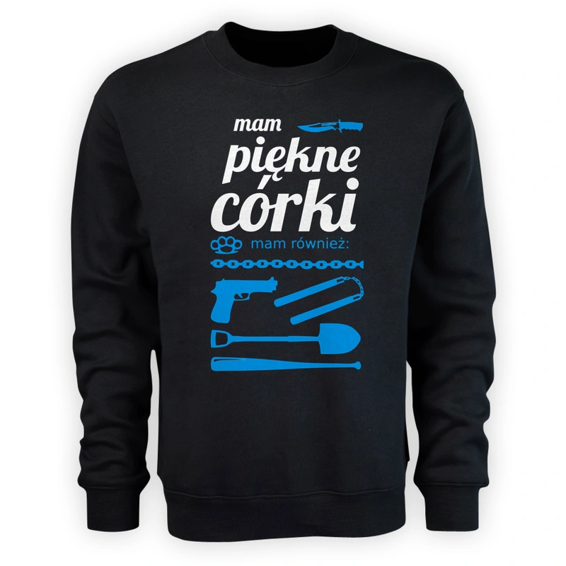 Mam Piękne Córki 2 - Męska Bluza Czarna