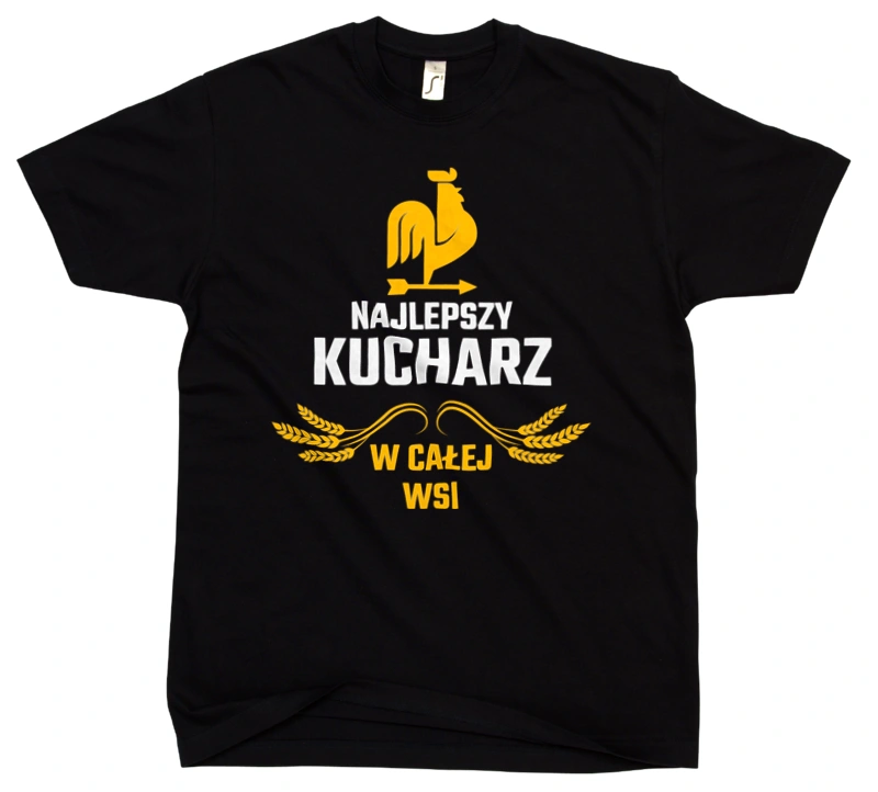 Najlepszy kucharz w całej wsi - Męska Koszulka Czarna