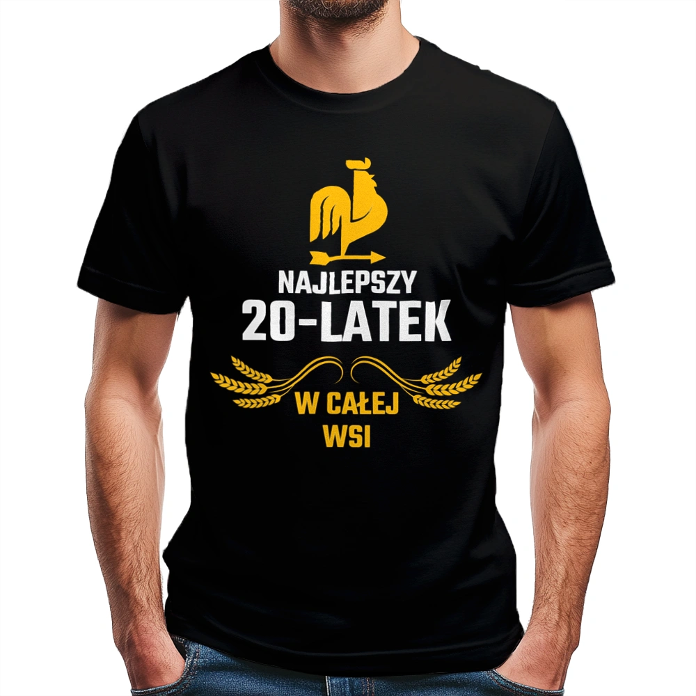 Najlepszy 20-Latek W Całej Wsi - Męska Koszulka Czarna